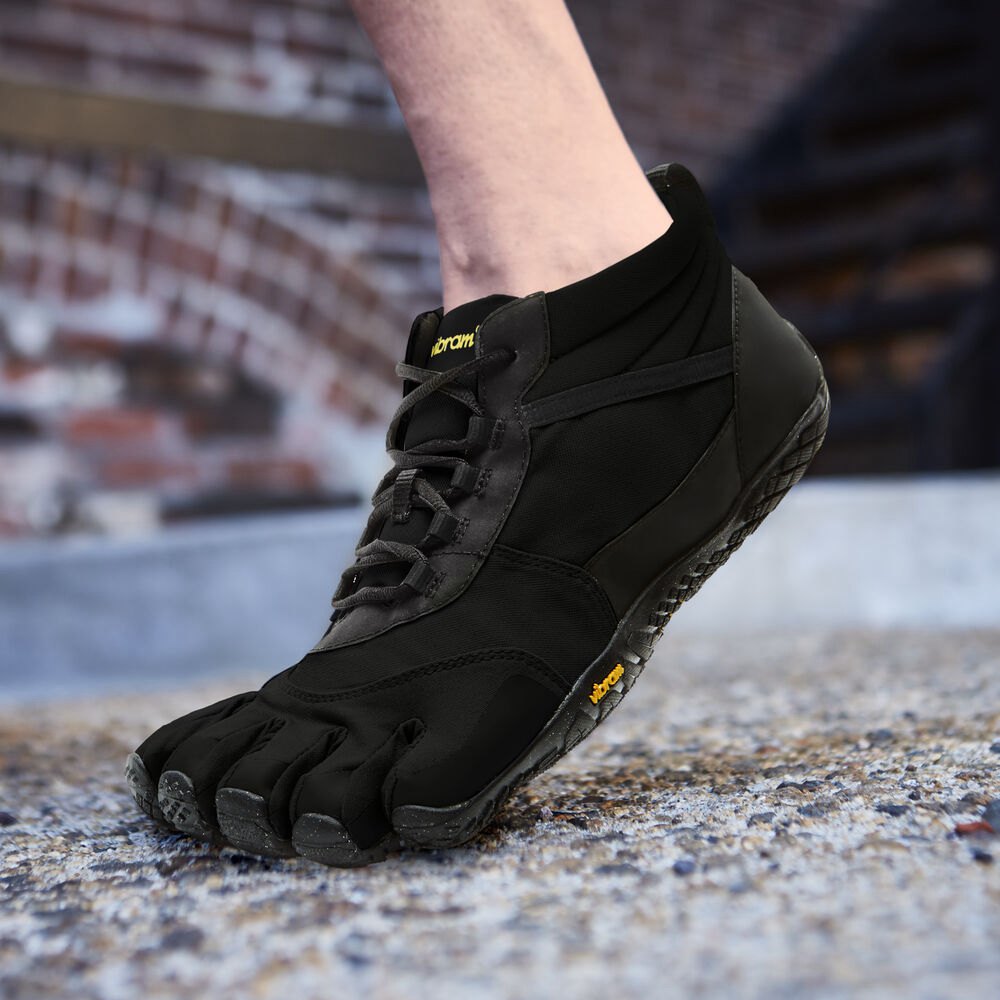 Vibram FiveFingers Herre Barfodet Sko Sort - V-Trek Insulated - 4350JYOUS